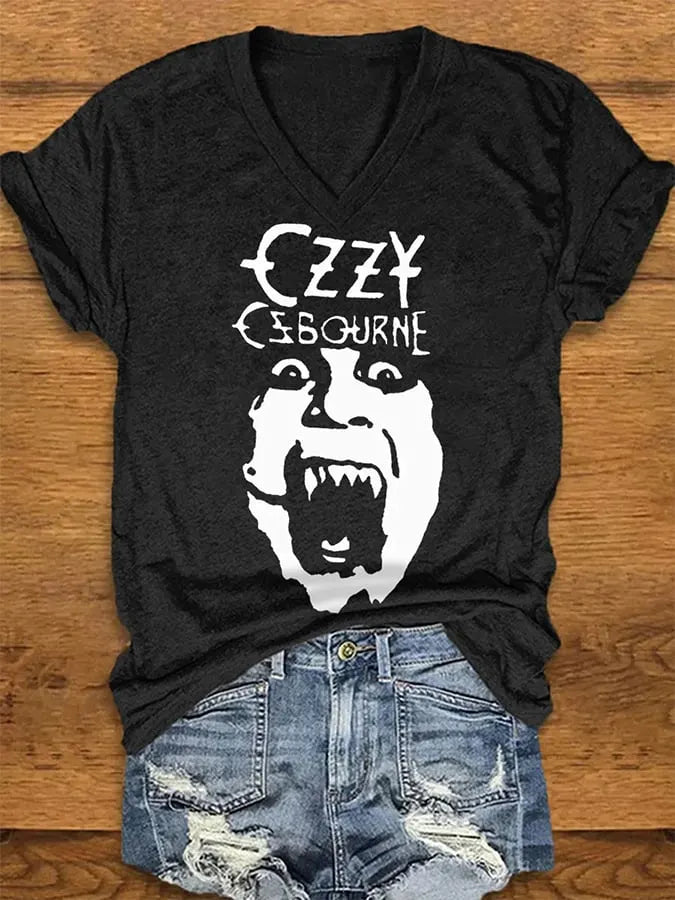 Women's casual V-neck short-sleeved comfortable T-shirt