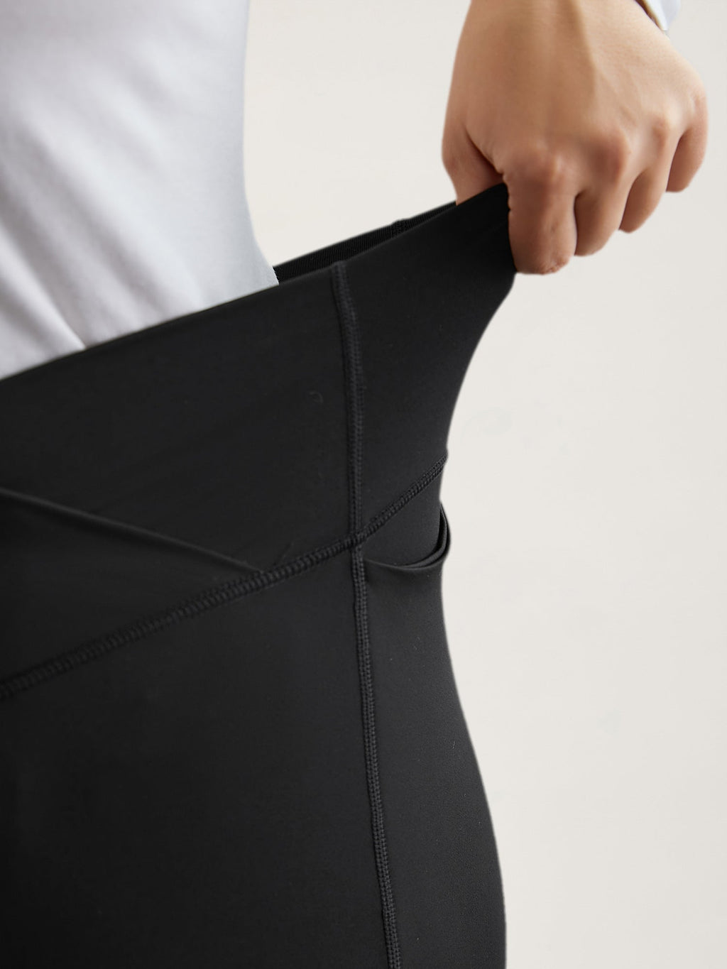 Criss-Cross Waist Pocket Tight Pants