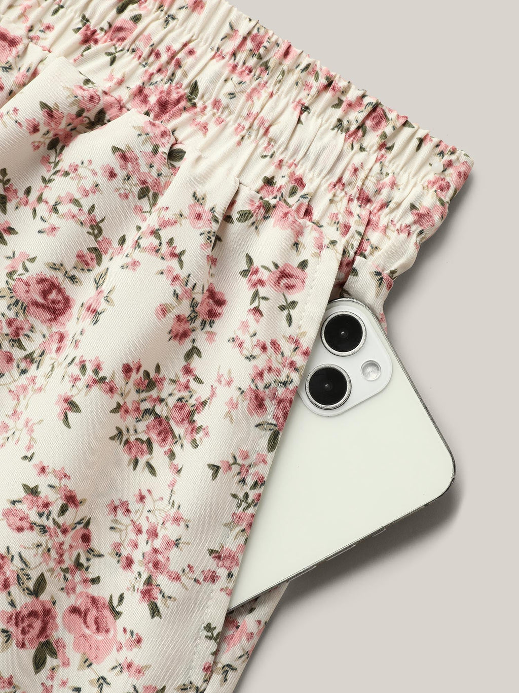 Ditsy Floral Print Waist-Tie Midi Skirt