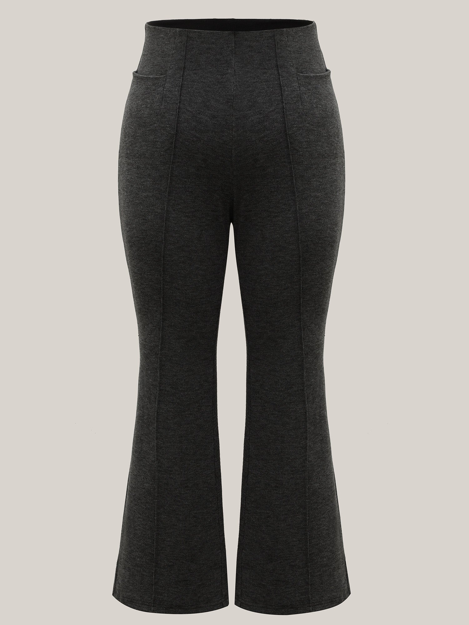 Heather Midi-Rise Bootcut Pants