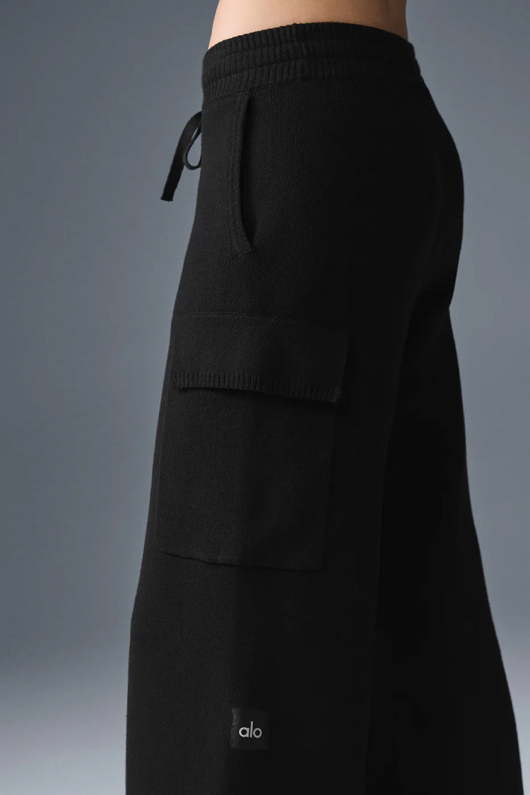 SCHOLAR KNIT HIGH-WAIST CARGO PANT