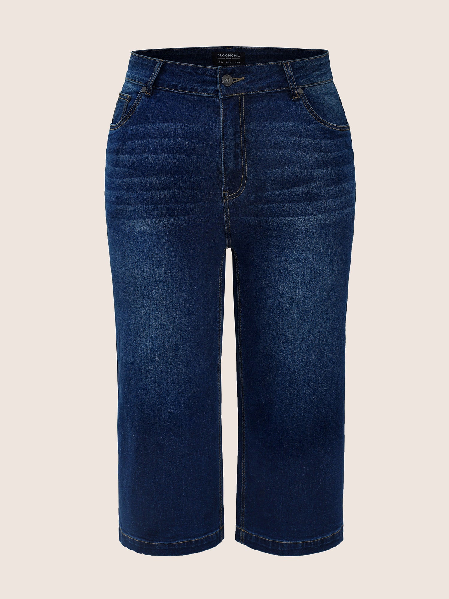 Medium Wash Wide Leg High Stretch Jeans