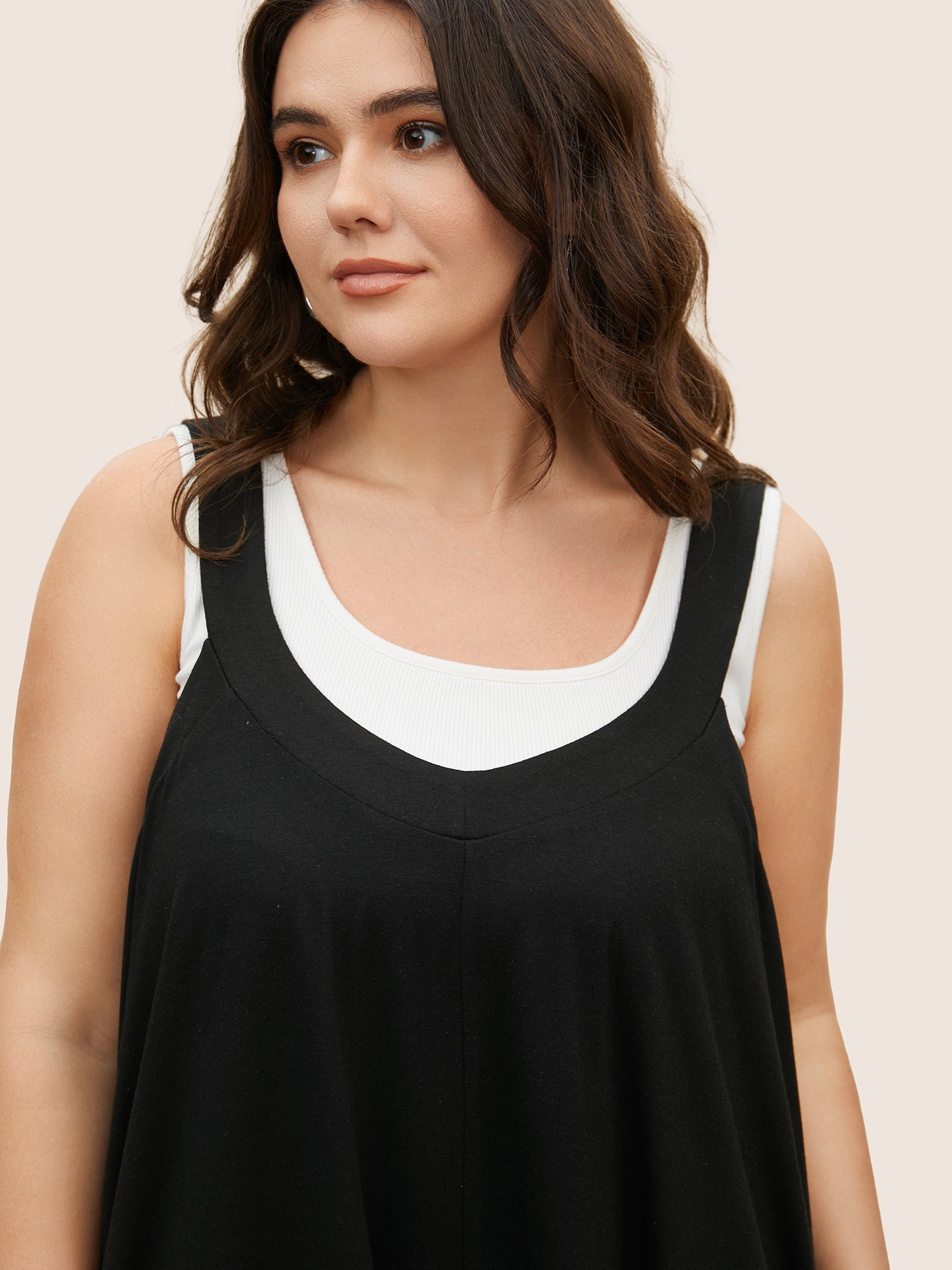 Supersoft Essentials Solid Adjustable Straps Loose Romper