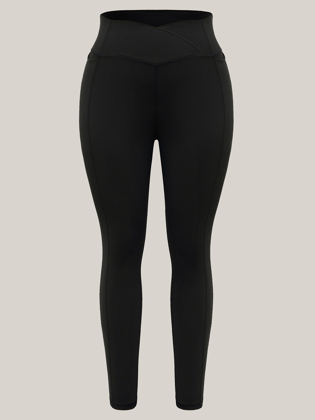 Criss-Cross Waist Pocket Tight Pants