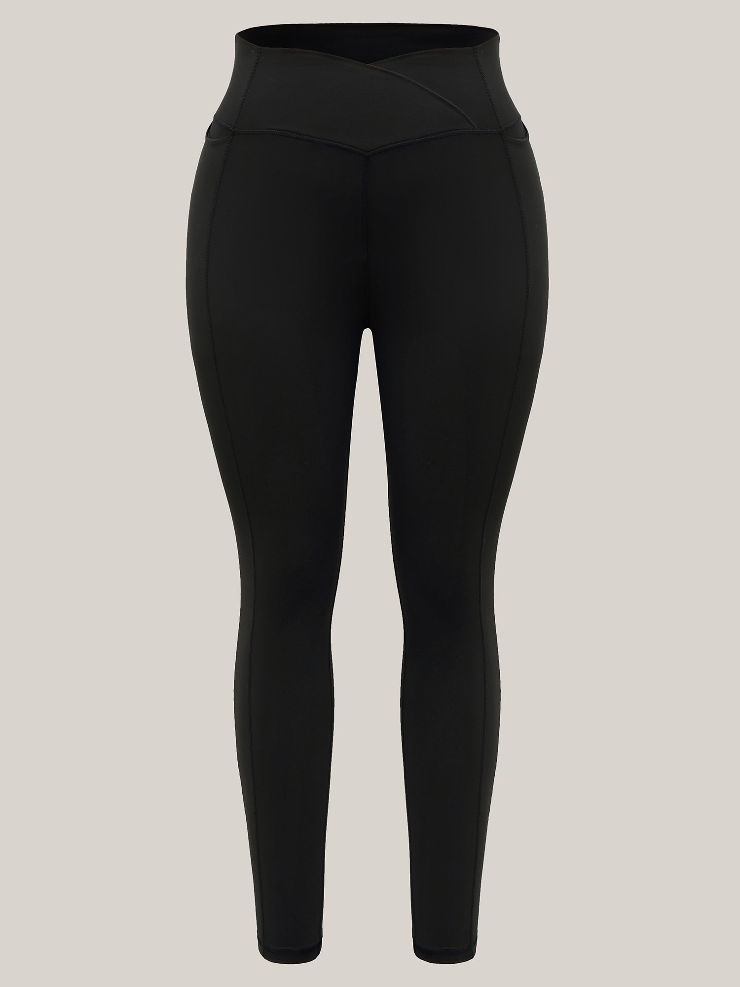 Criss-Cross Waist Pocket Tight Pants