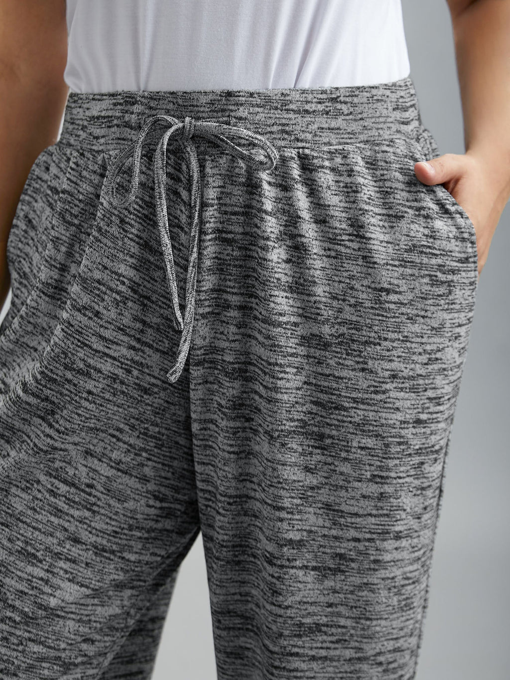 Plain Heather Drawstring Lounge Bottoms