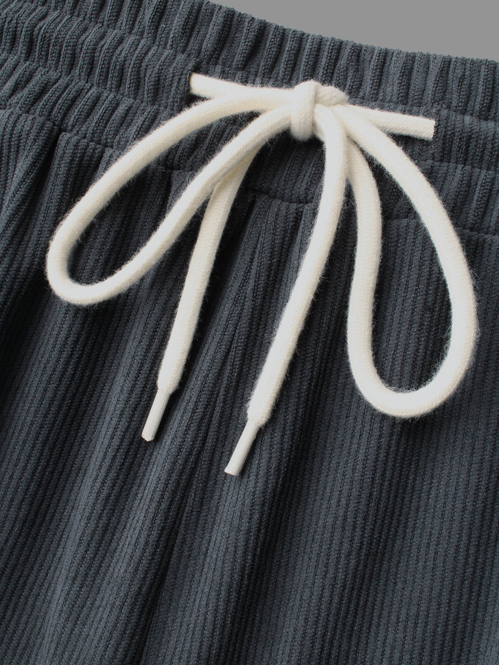 Plain Drawstring Slant Pocket Roll Hem Pants