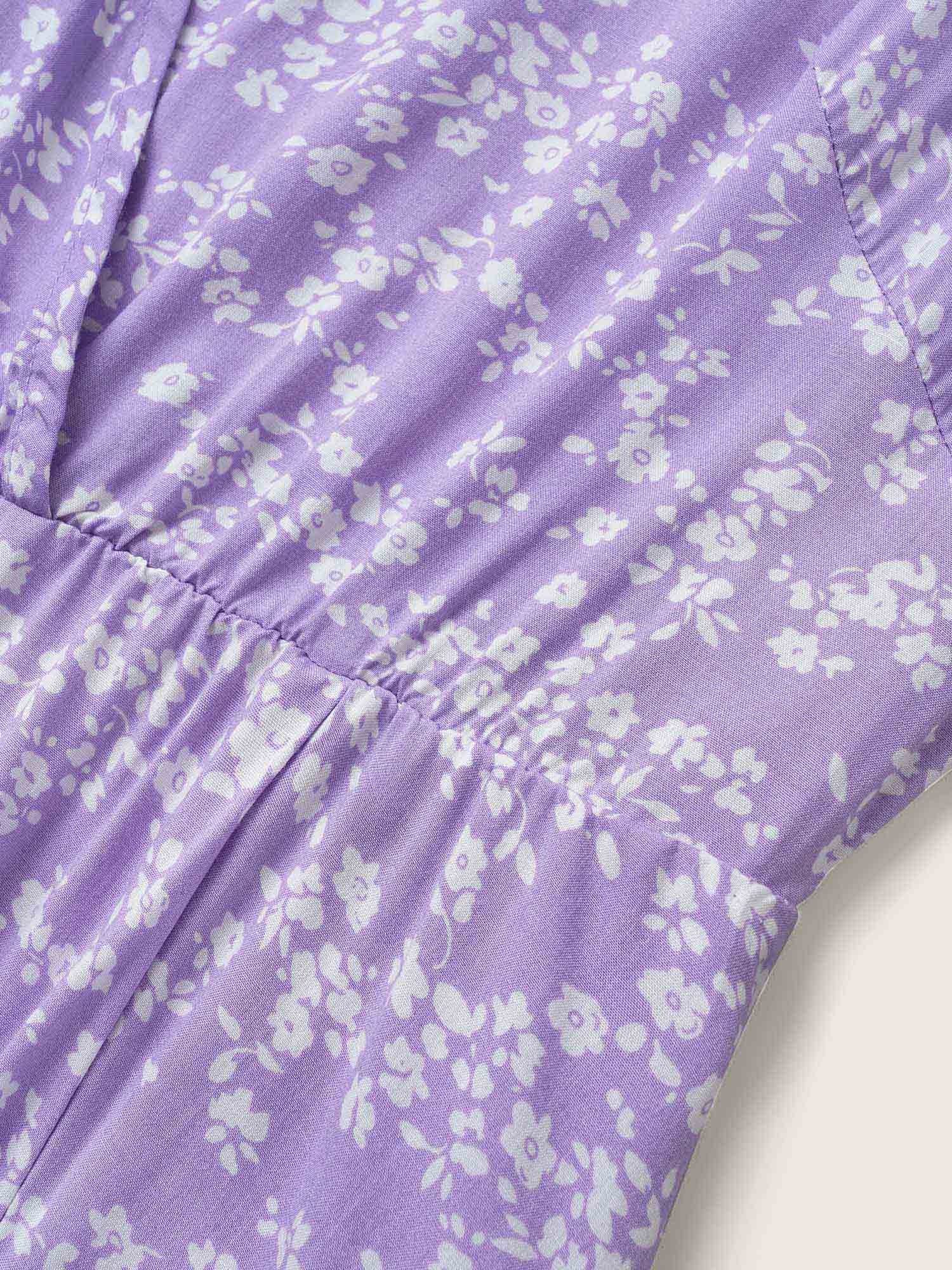 Bloom Dress - Flutter Sleeve Ditsy Floral Pocket Split Maxi Dress