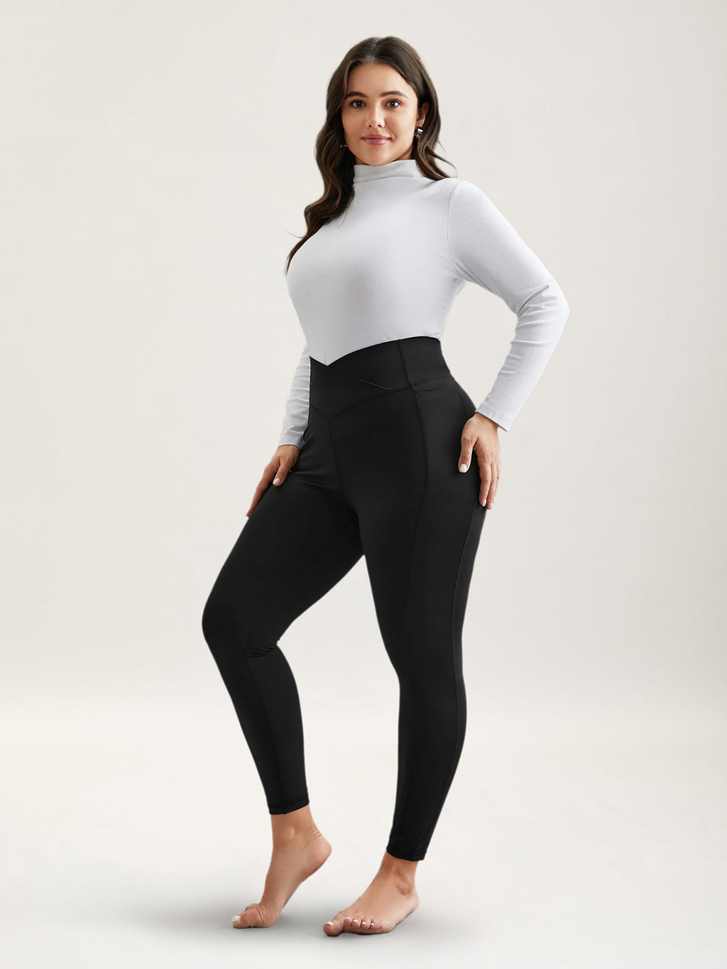 Criss-Cross Waist Pocket Tight Pants