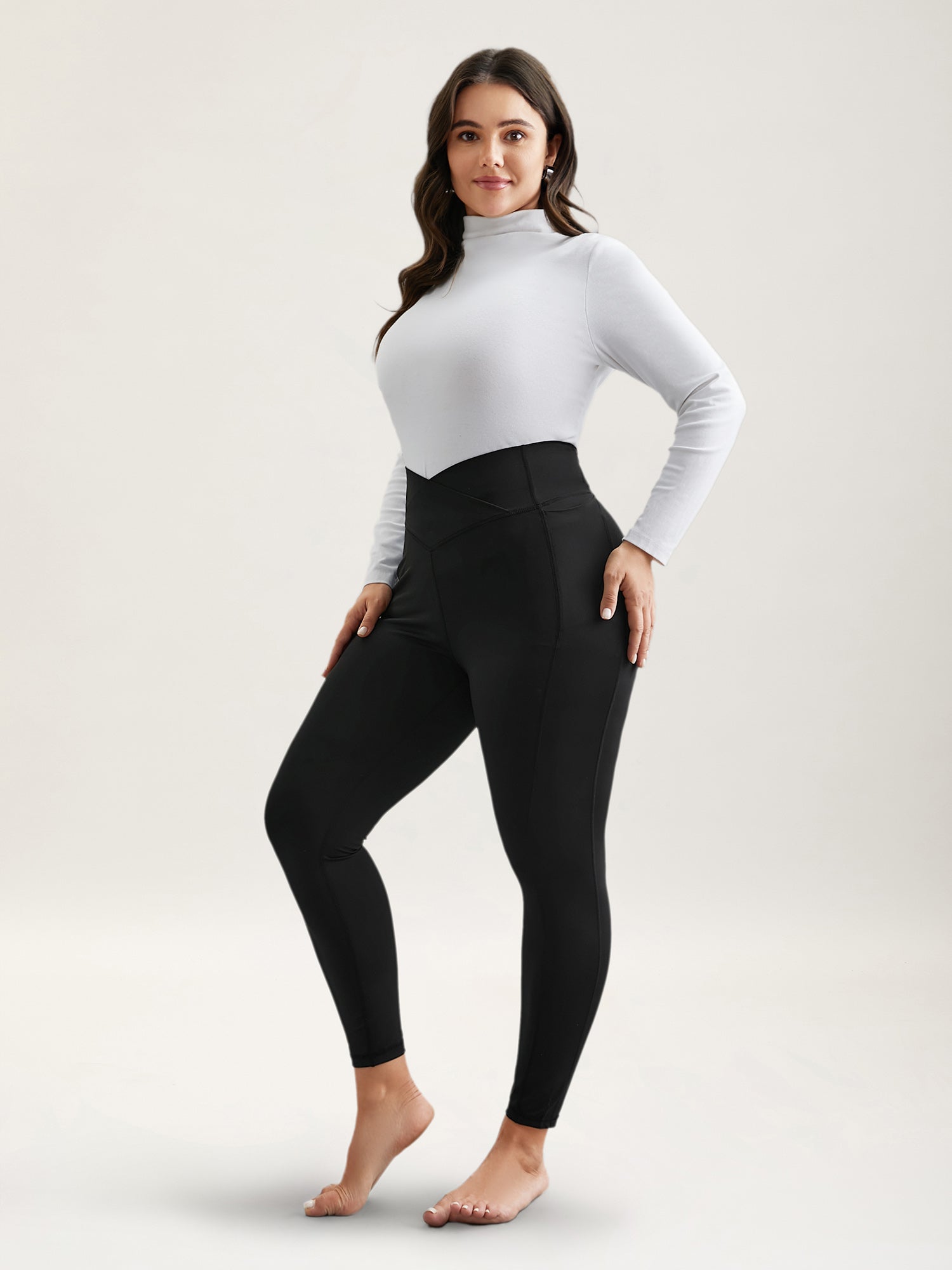 Criss-Cross Waist Pocket Tight Pants