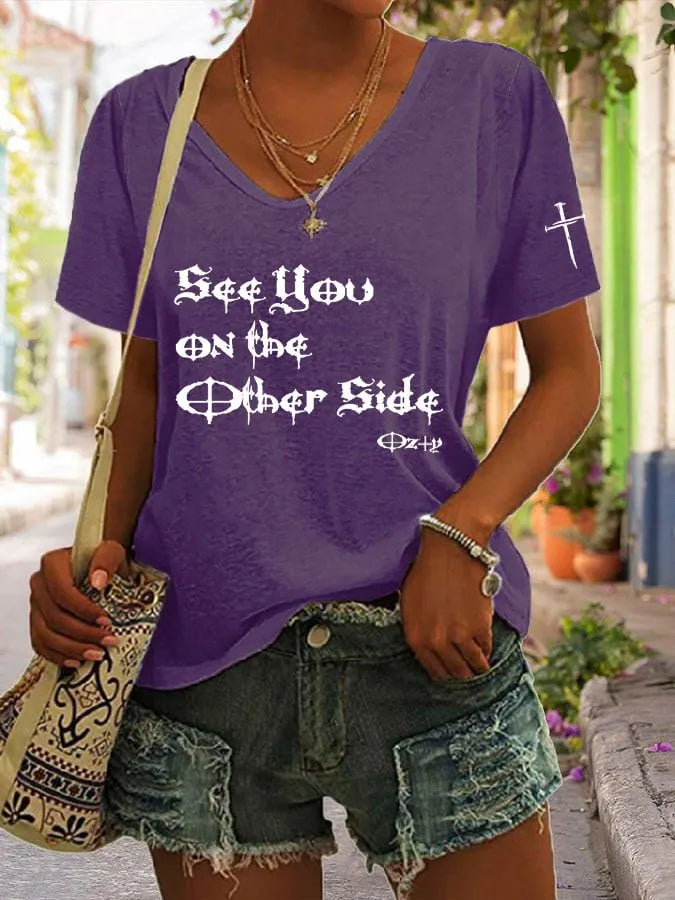 Women's Rock Legend Memorial See You ON the Other Side T-Shirt