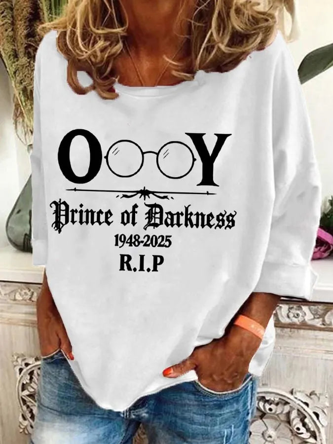 Women'S Casual Printed Round Neck Sweatshirt