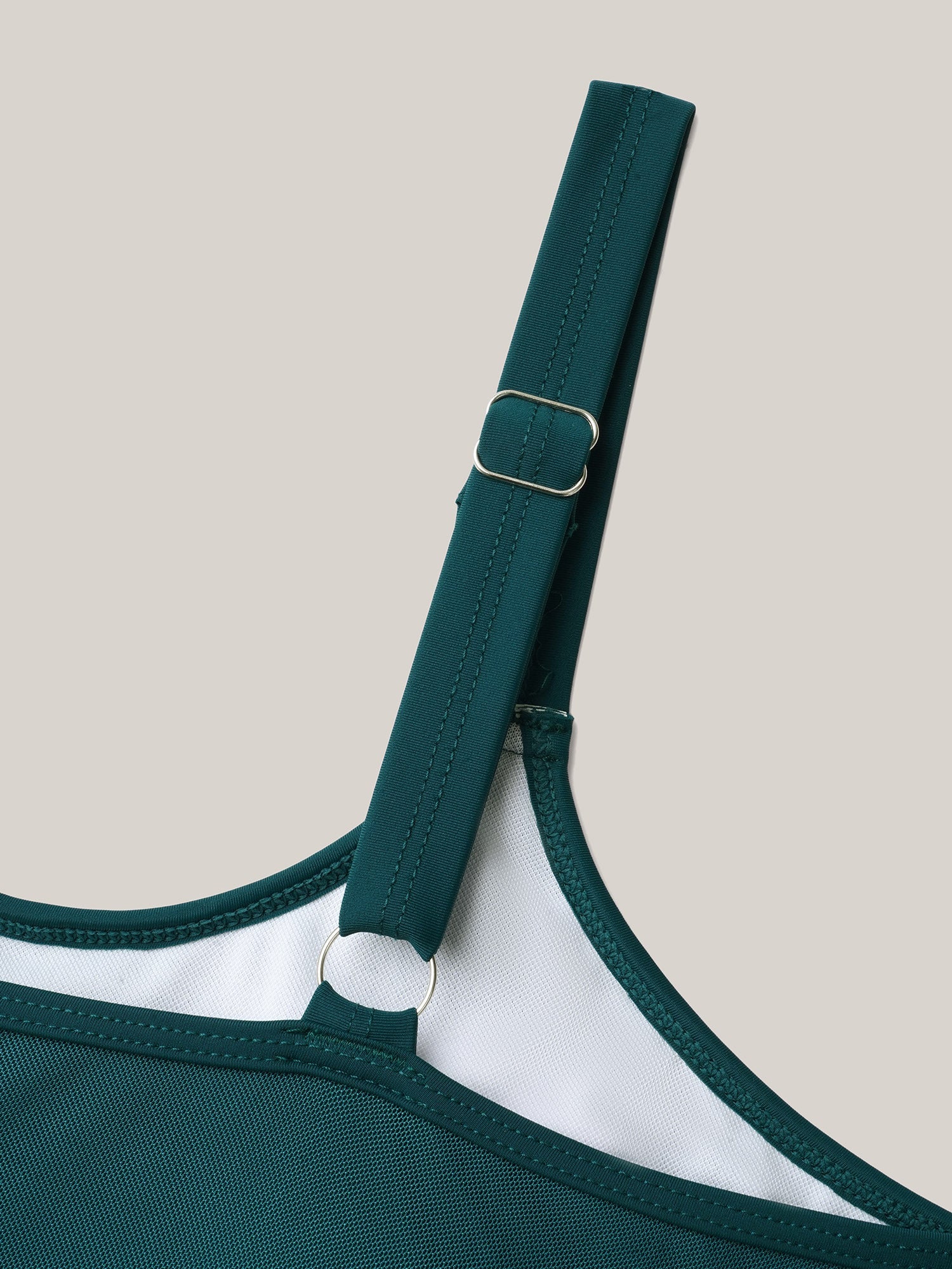 Layered Adjustable Straps Flared Swim Top