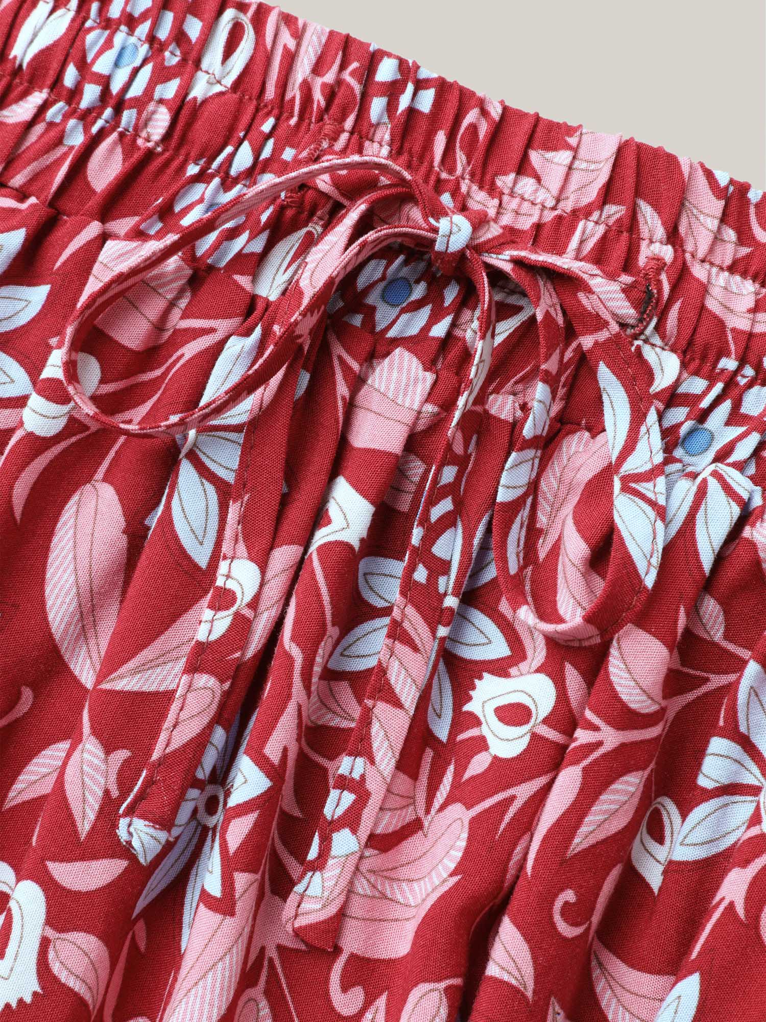 Spring Floral Fusion Panelled Tiered Skirt