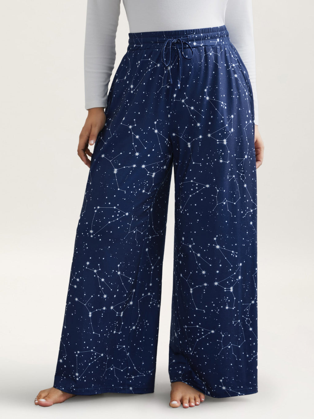 Celestial Print Stretchy Waist Lounge Bottoms