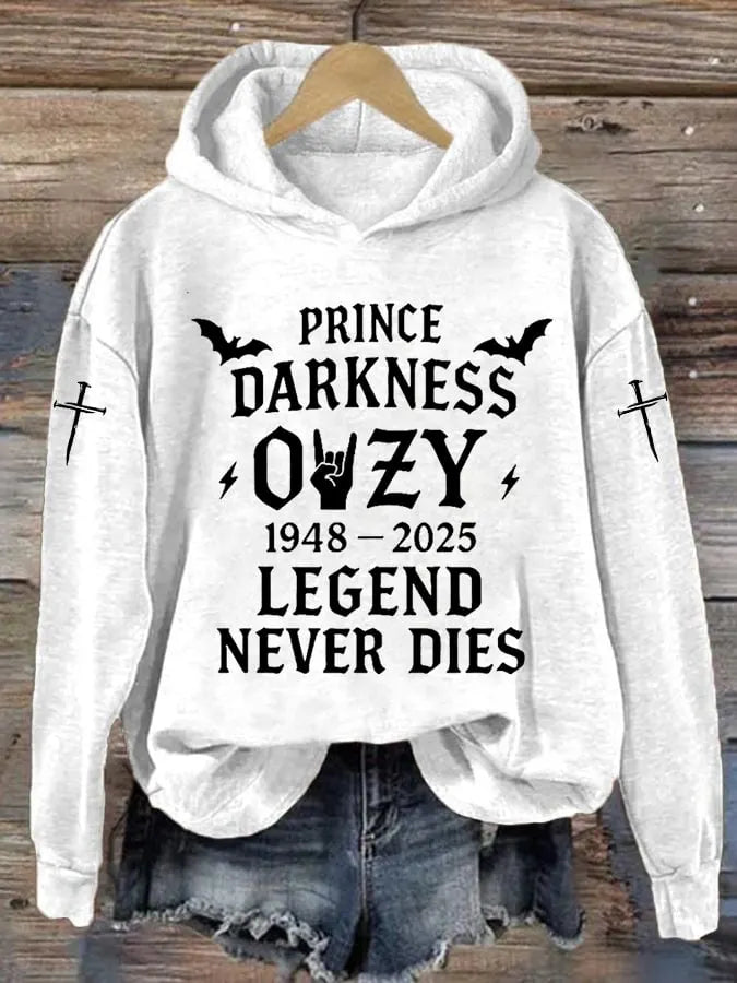 Women's Rock Legend Memorial  LEGEND NEVER DIES Print Sweatshirt
