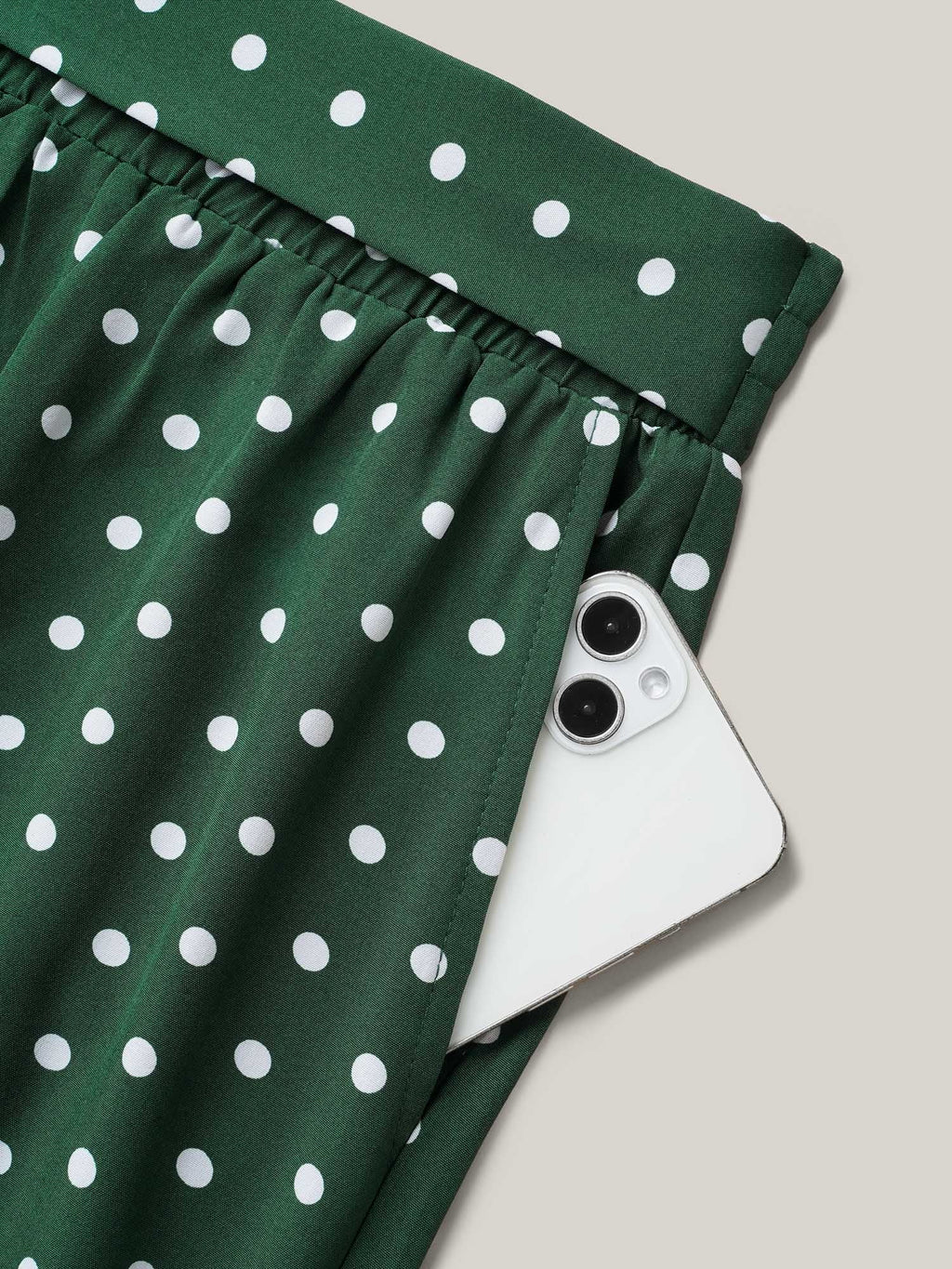 Polka Dots Tied Wide Leg Pants