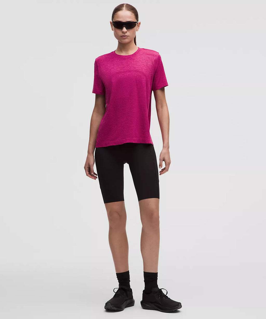 Swiftly Relaxed Short-Sleeve Shirt Hip Length Updated Fit