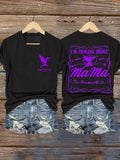 Women's "Hot Singer" Mama I'm Coming Home Printed V-Neck T-Shirt