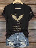 Women's HE NEVER LEFT THE STAGE Prince of Darkness T-Shirt
