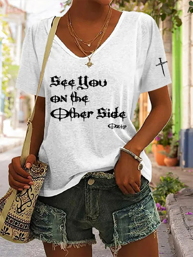 Women's Rock Legend Memorial See You ON the Other Side T-Shirt