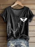 Women's Casual Vintage The Father of Heavy Metal Print T-Shirt