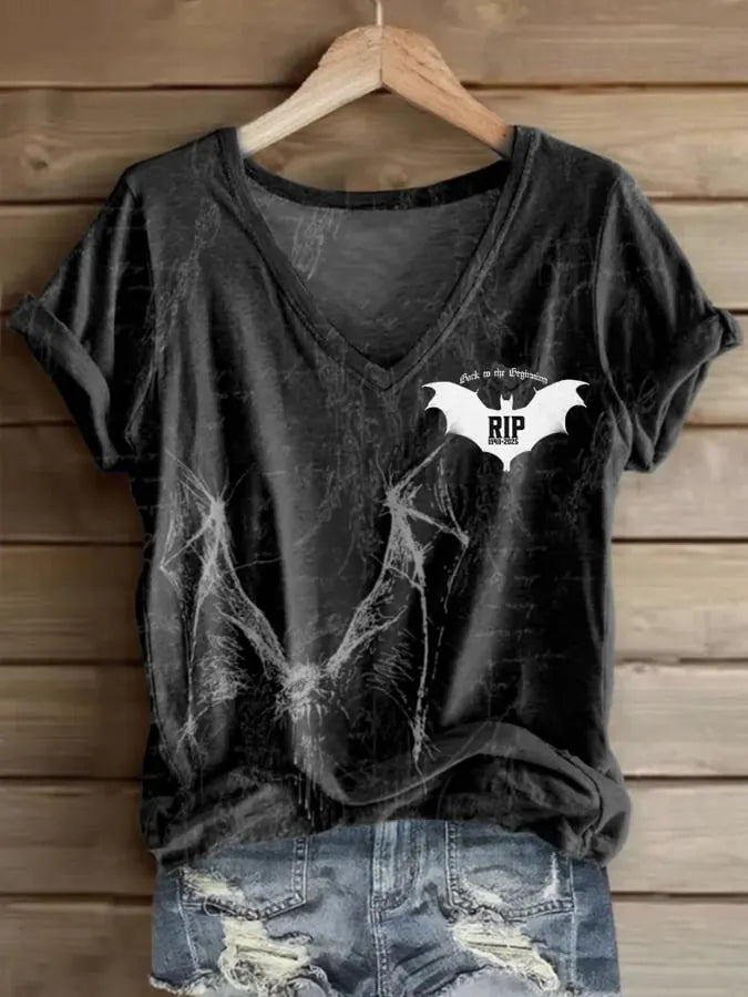 Women's Casual Vintage The Father of Heavy Metal Print T-Shirt