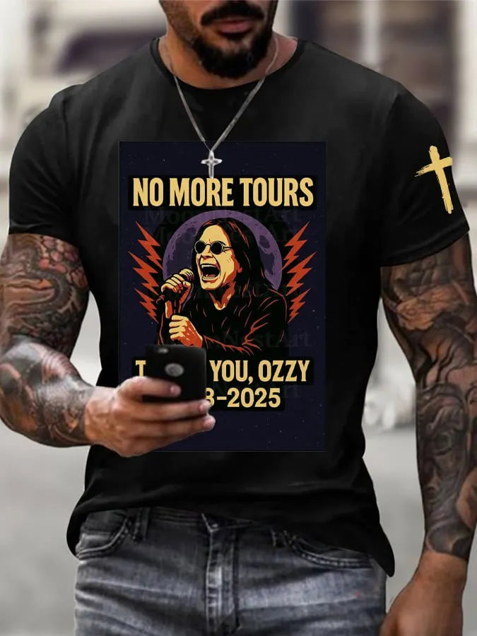 Men's Rock Legend Memorial Printed Casual T-Shirt