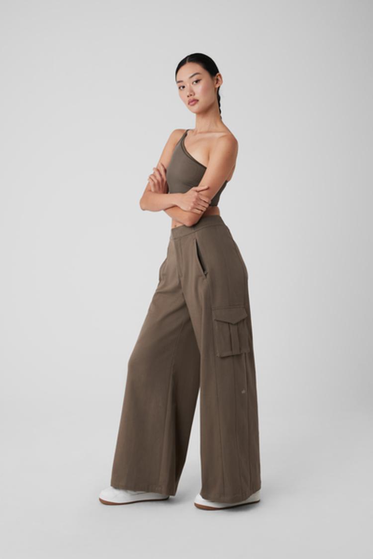 HIGH WAIST SHOW OFF CARGO WIDE LEG TROUSER (LONG)