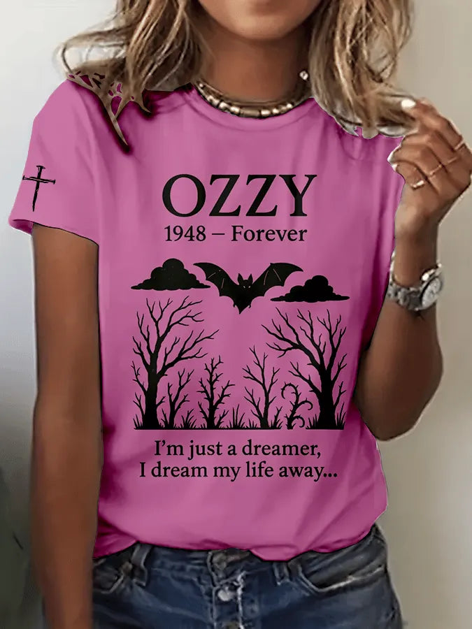 Women's Hot Singer Printed Crew Neck T-Shirt