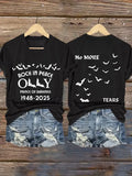 Women's No More Tears Print V Neck T-shirt