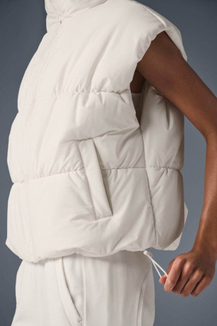 STRETCH WOVEN STREET PUFFER VEST