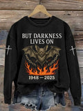 Women's BUT DARKNESS LIVES ON Print Casual Sweatshirt