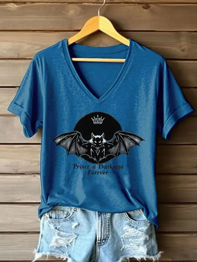 Womens Retro Prince of Darkness Print T-Shirt