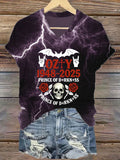 Women's Casual Vintage The Father of Heavy Metal Print T-Shirt