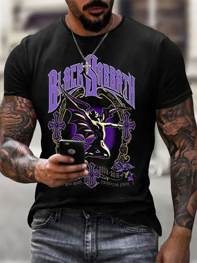 Men's The Father of Heavy Metal Printed Casual T-Shirt