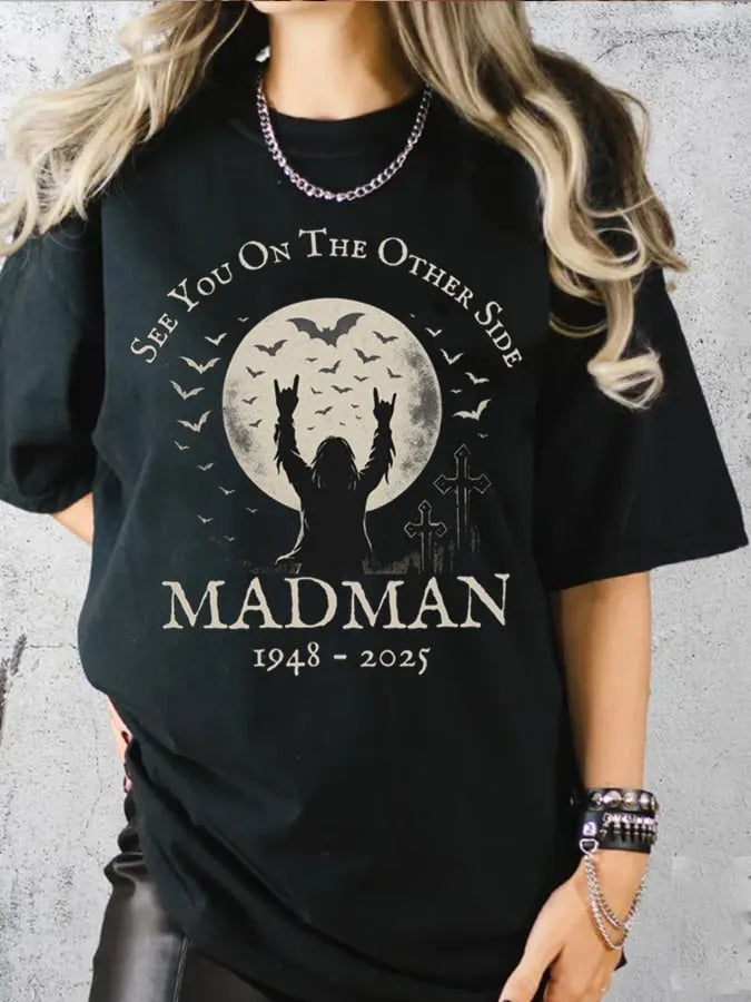 Women's Rock Legend Memorial Print Casual T-Shirt